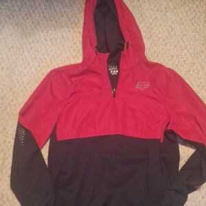 Red and Black Hooded Jacket